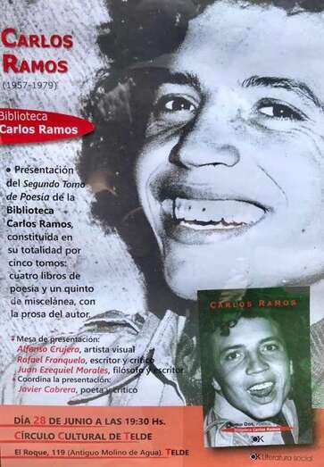 Cartel de la presentación del libro (Foto TA)